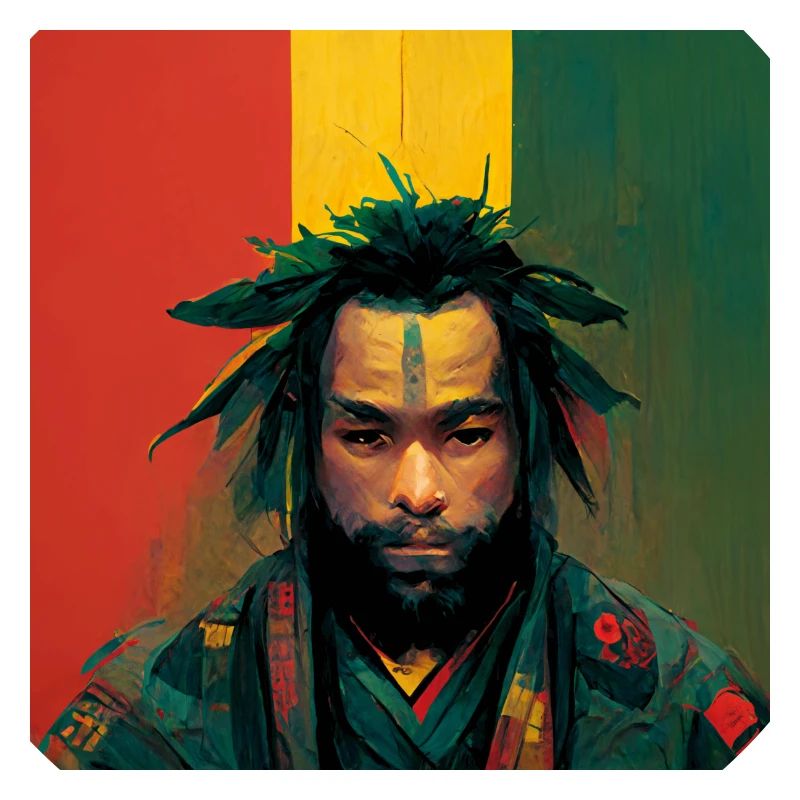 Rasta samurai painting