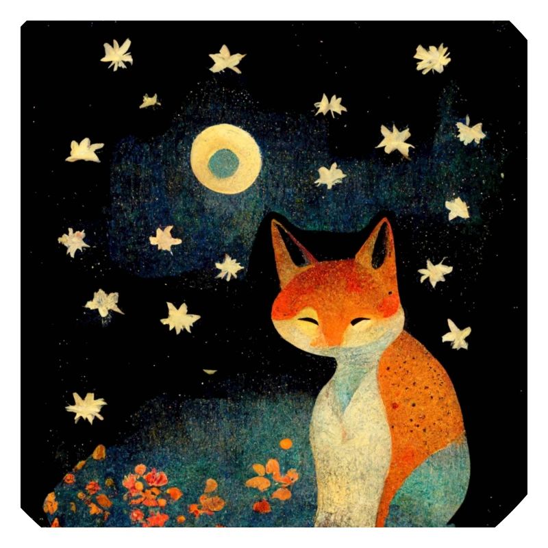 Fox in the moonlight