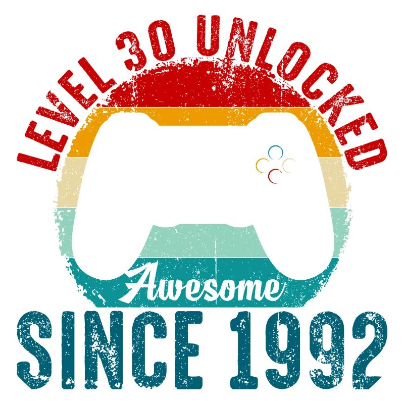 Level 30 Entsperrtes Retro-Controller-Tee