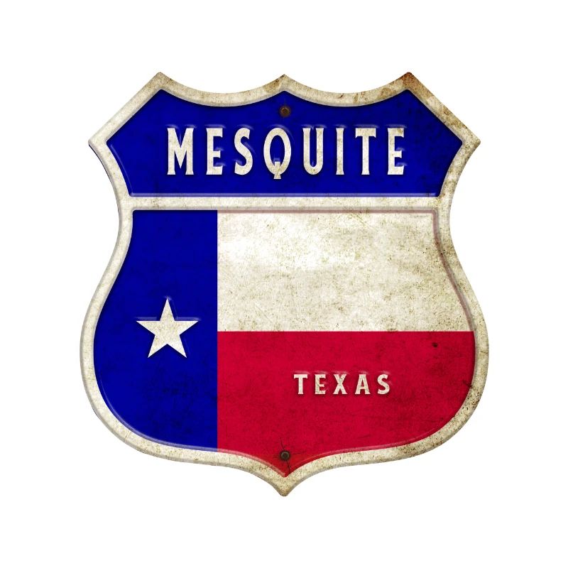 Design du drapeau Mesquite Texas Crest