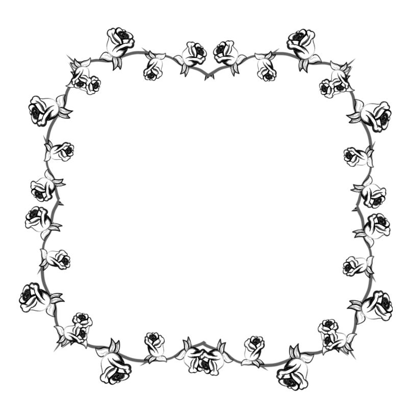 Cadre Rose Fleur Gris Fleurs Carrés