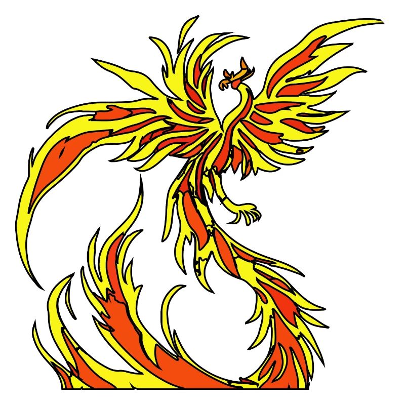 Illustration eines Phönix, Vektorstil