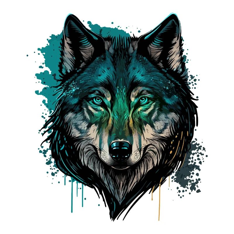 A Wolf Head Artwork for every Forest Fans