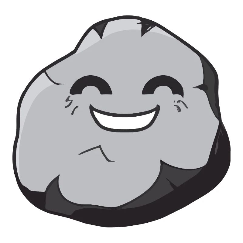 Stone with face smile laughter vector