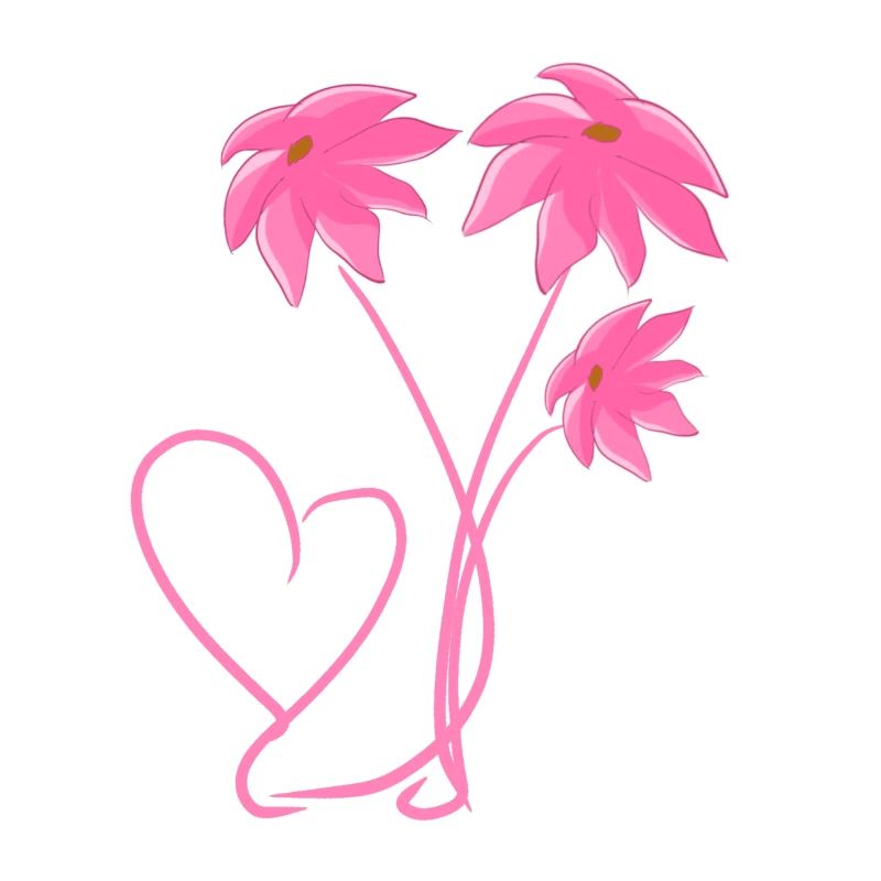 muster rosa blumen pflanzen herz