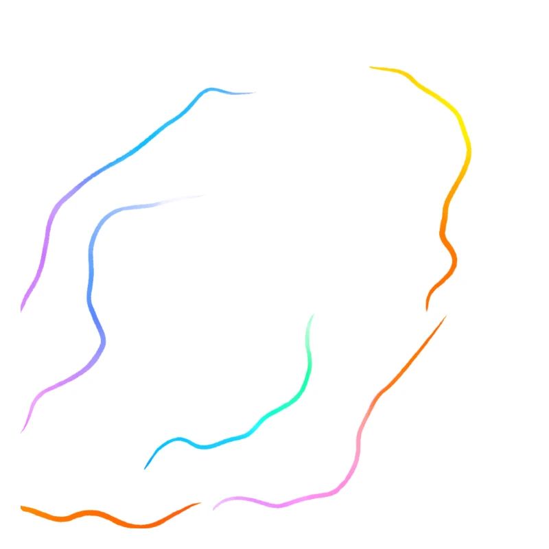 Geist mit Regenbogen Linien