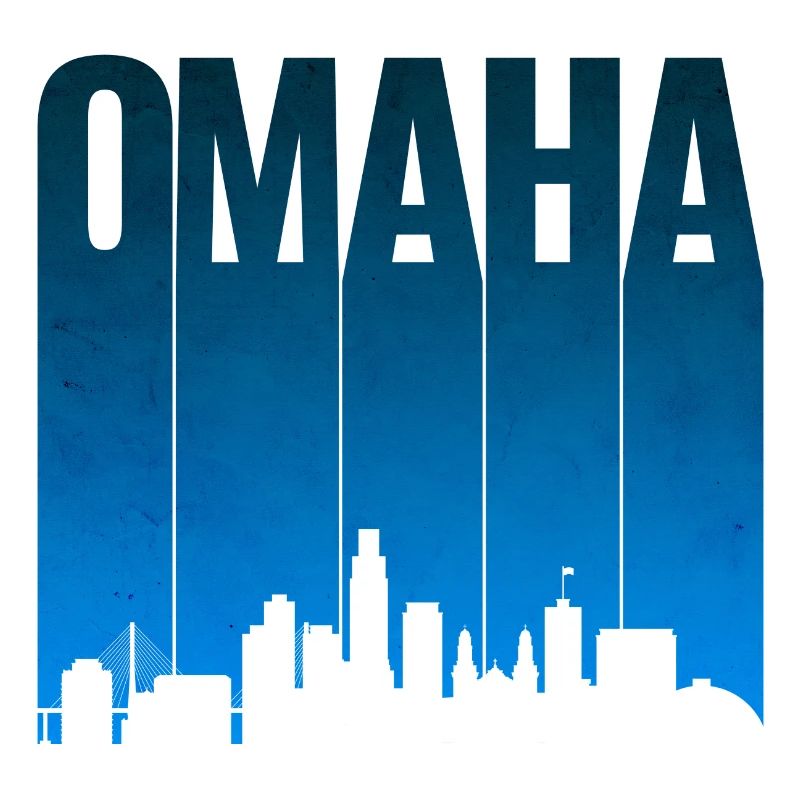 Omaha Skyline Blue Gradient