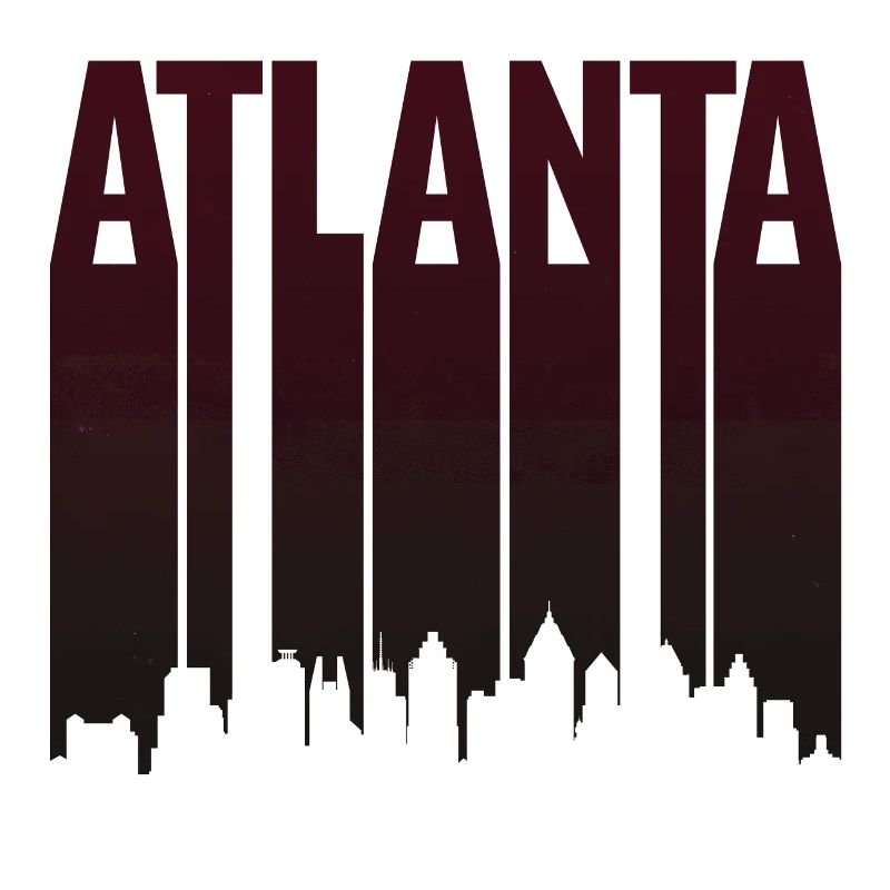 Silhouette verticale de la Skyline d’Atlanta
