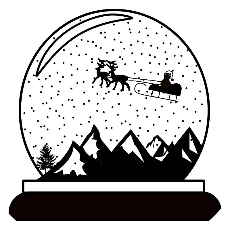 Schneekugel Weihnachtskugel Design