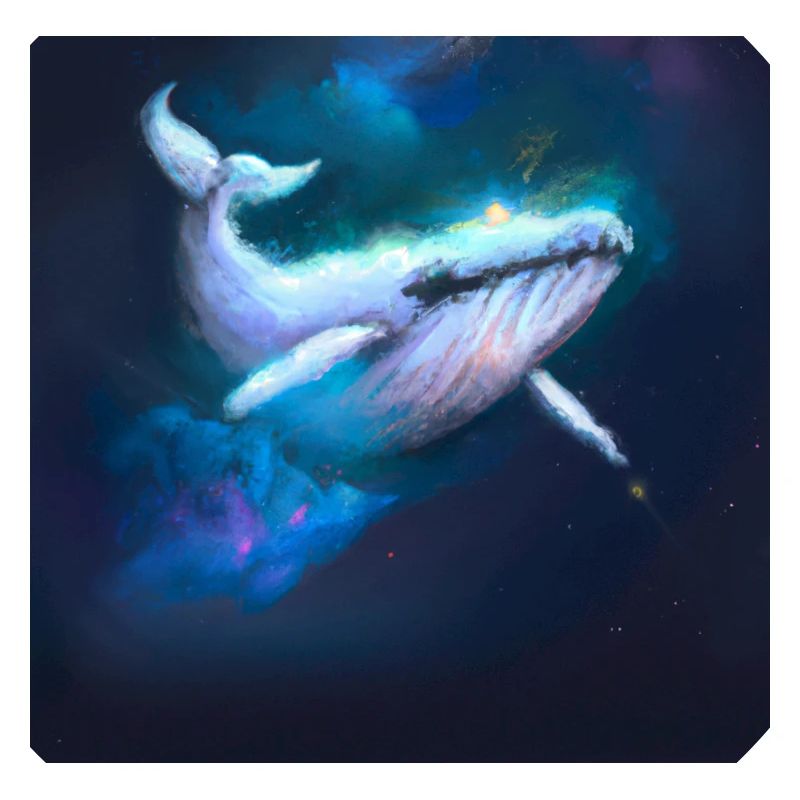 Baleine flottant dans l’espace