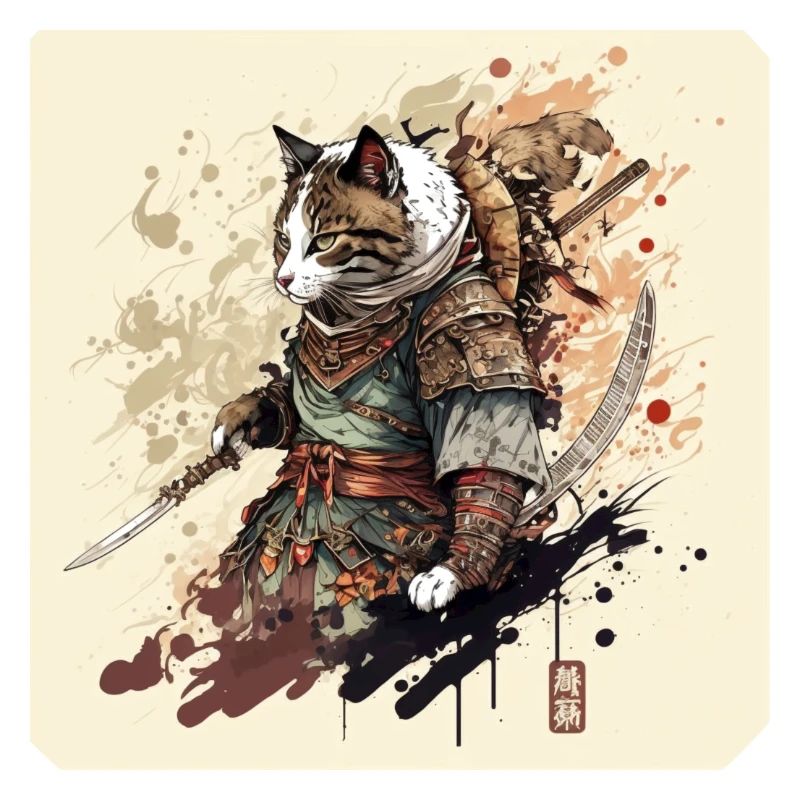 Chat samouraï
