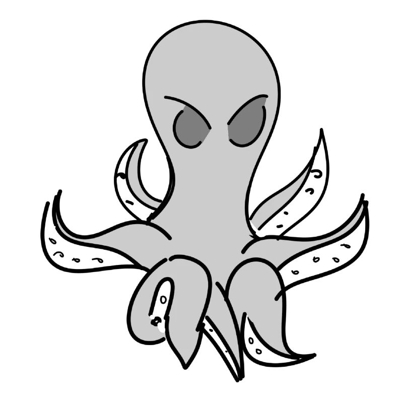 Oktopus Tier grau Meerestier