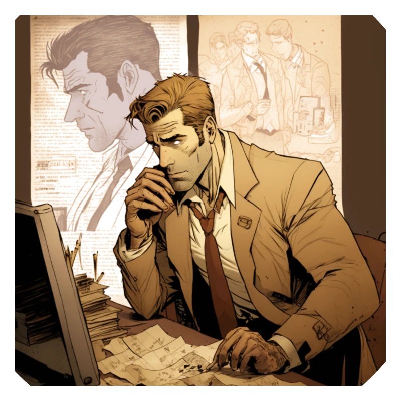 Image comique d’un espion espionnant John Constantine