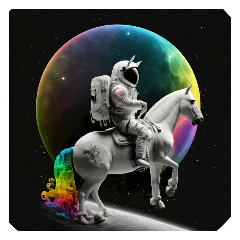 Astronaute à cheval dans l’espace