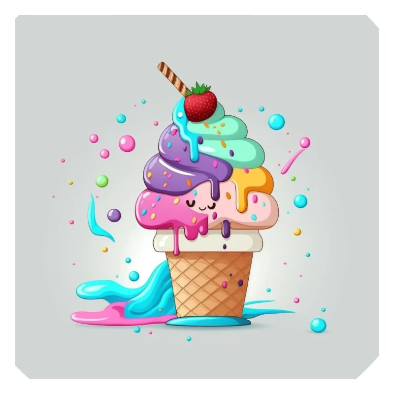 Cornet de Glace style cartoon