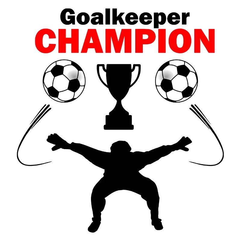Torwart oder Torwart Schattenfigur Champion