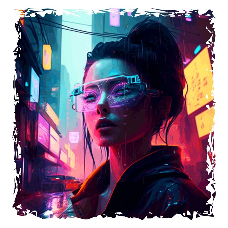 Punk hacker in high-tech cyberspace