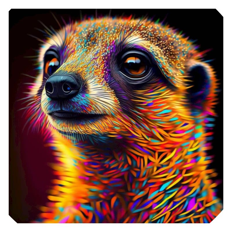 Farbiges Erdmännchen, einzigartiges Design