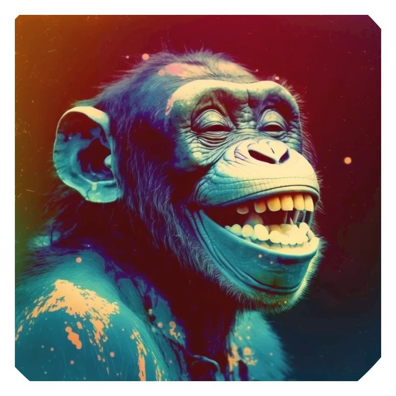 Farbiger Schimpanse / Affe, einzigartiges Design