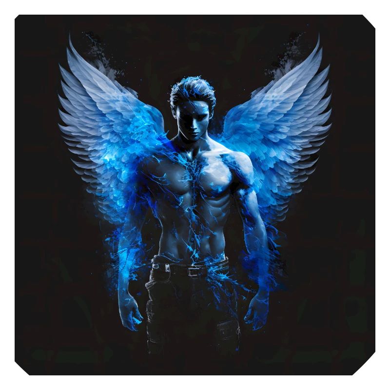Blauer Mann Engel