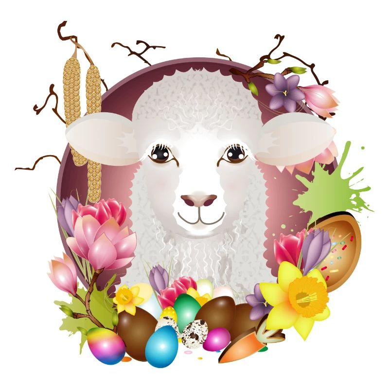 The sheep or lamb as a spring & Easter motif