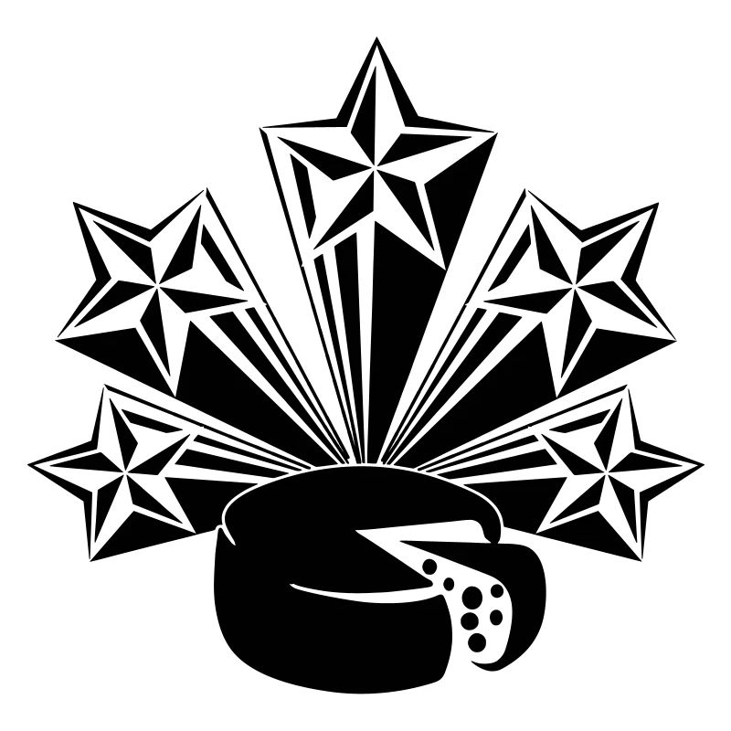 Cheese five radiating stars