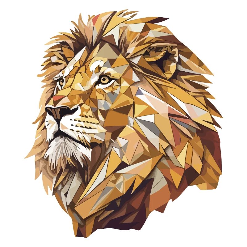 Stylized Lion, Geometric