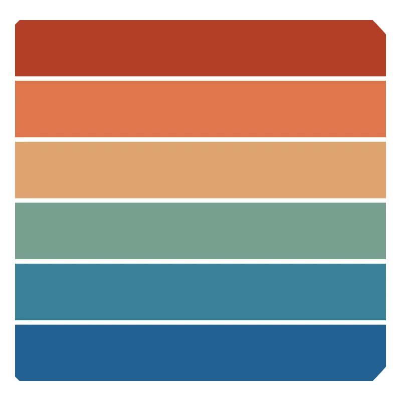 Retro Rainbow Rectangle Background Motif