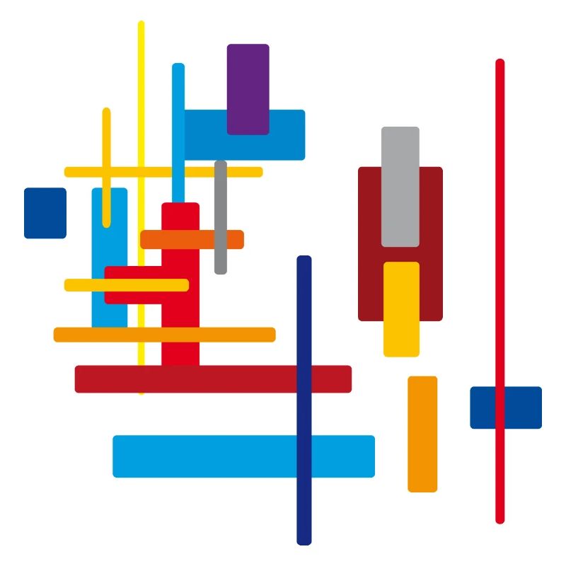 Building block architecture - colors pattern