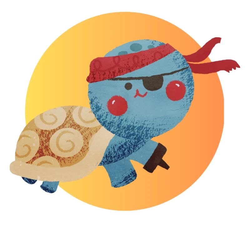 Pirate turtle, on the attack!