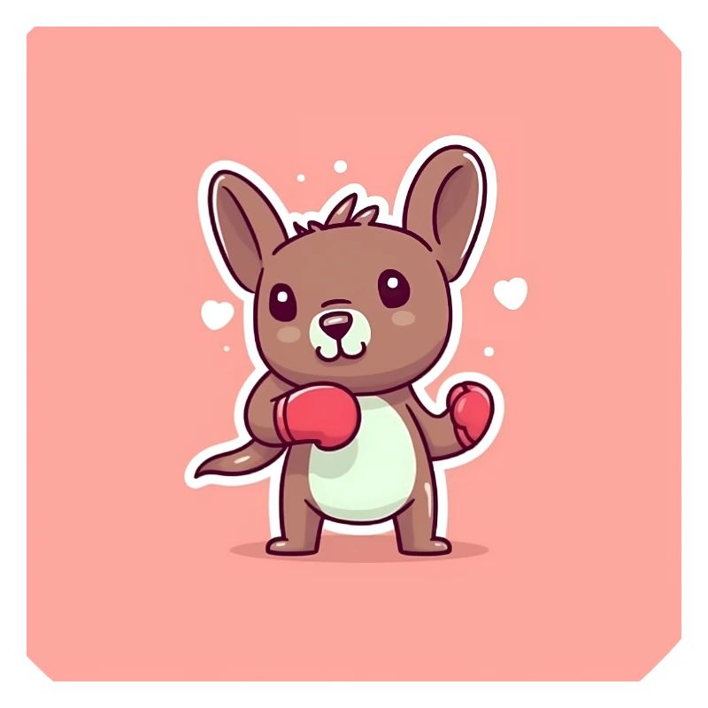 Süßes Känguru mit Box Handschuhen