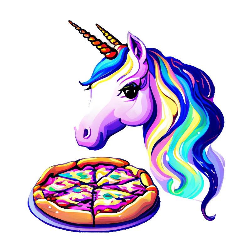 Unicorn Einhorn Pizza Fabeltier Einhörner Mädchen