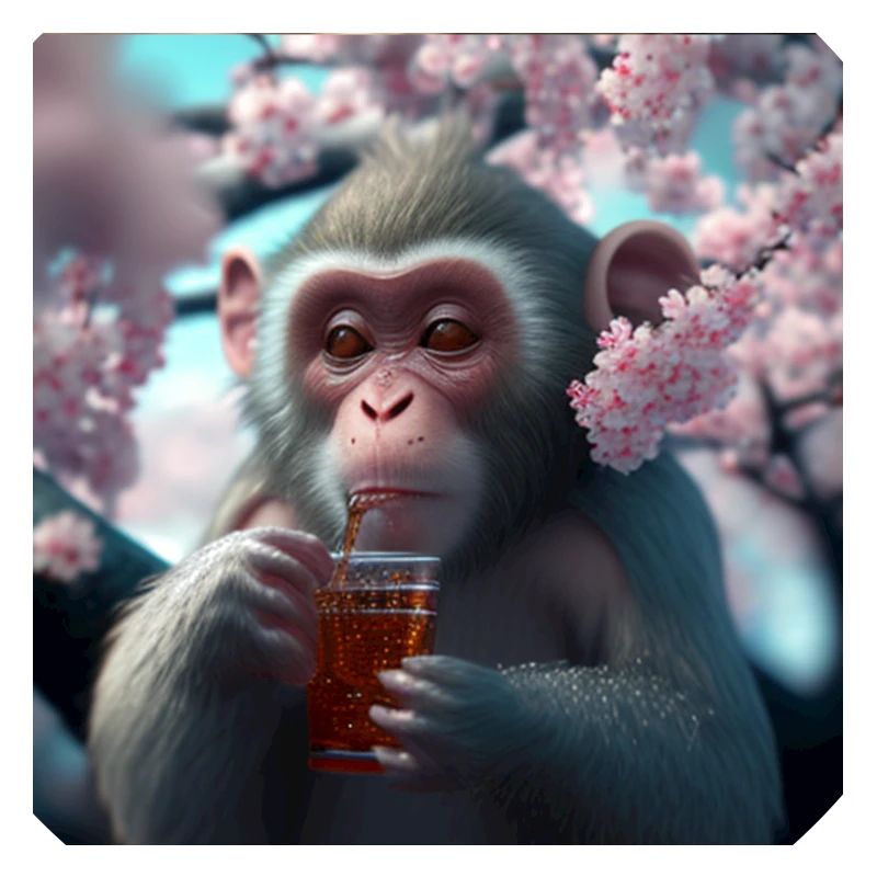 Singe avec boisson cadeau