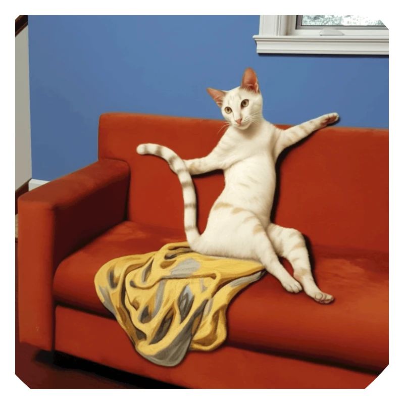 Renaissance-Kunstwerk mit der lasziven Katze