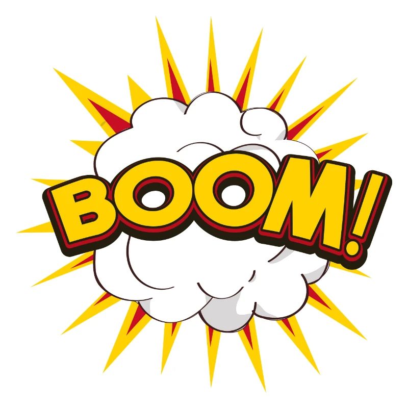 Drôle d’explosion de dessin animé