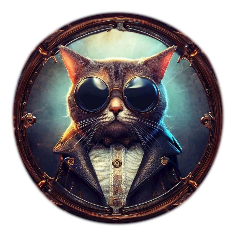Cat Pilot Steampunk