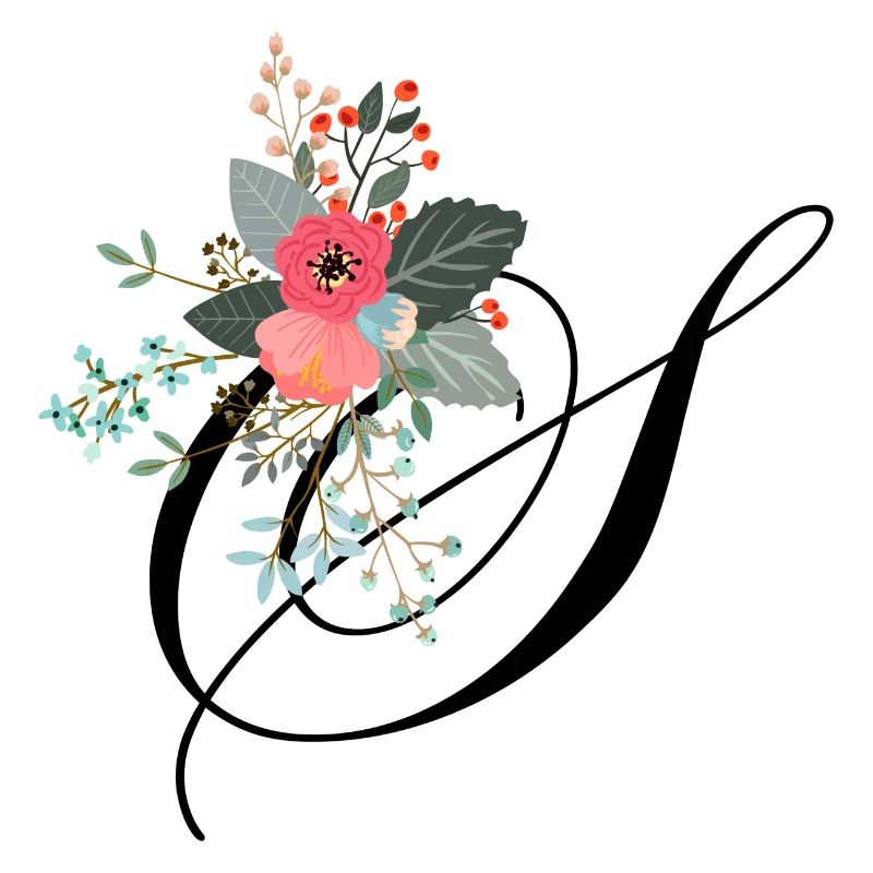 Lettre s fleuris