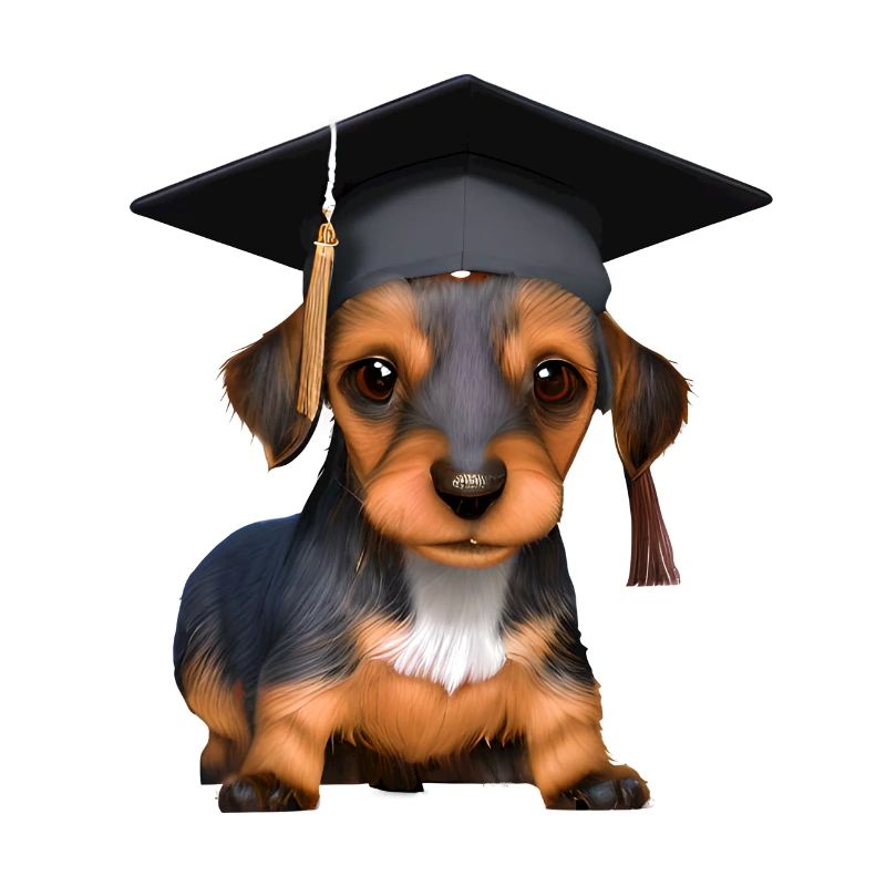 Bachelor Studium Dachshund Hunde Schulabschluss