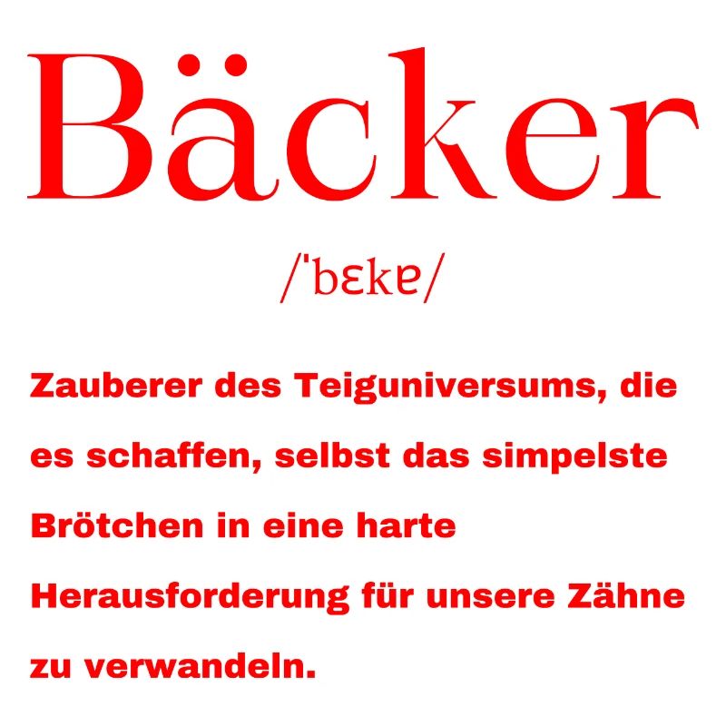 Bäcker Definition