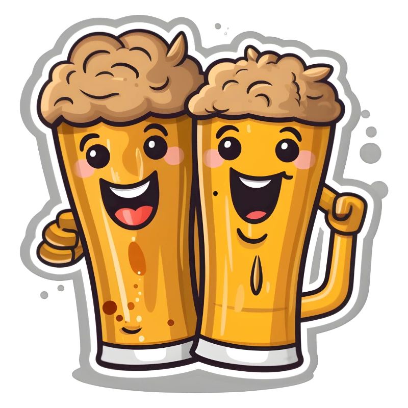 2 Bierglas-Kumpels