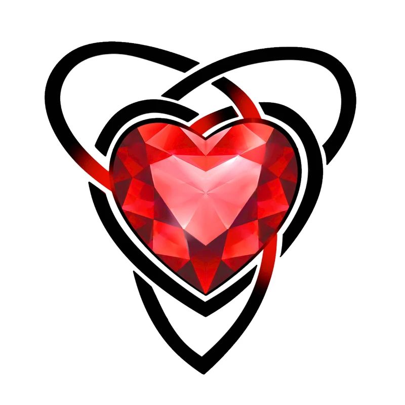 Faceted Red Gem Heart