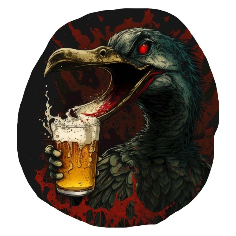horror duck with beer