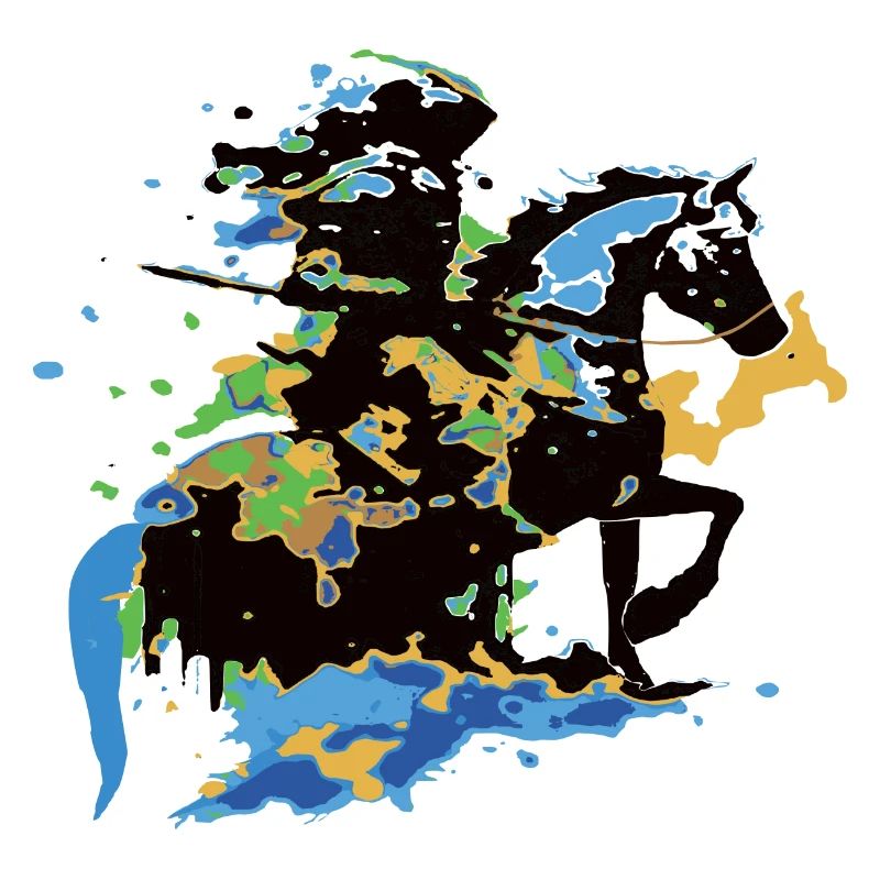 Cavalier Cheval coloré