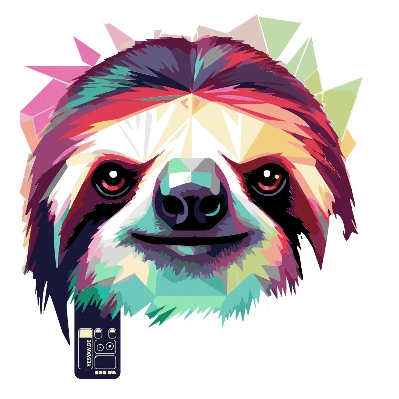 color sloth vector