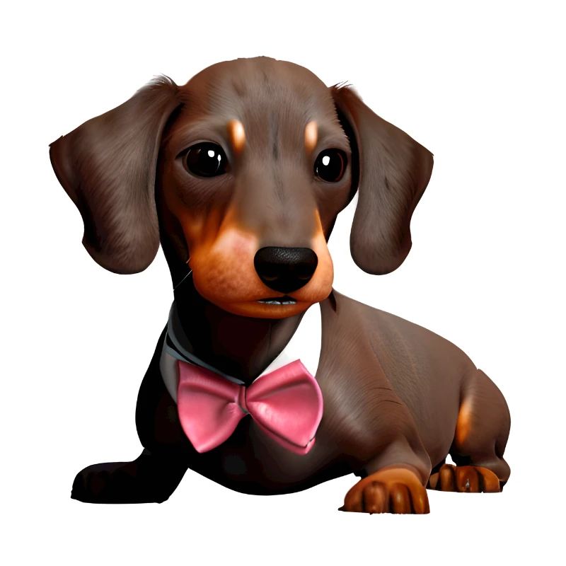 Dachshund Hunde mit Fliege Hund Dackelwelpe