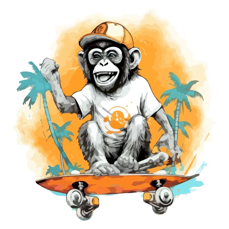 Kiki the skater monkey