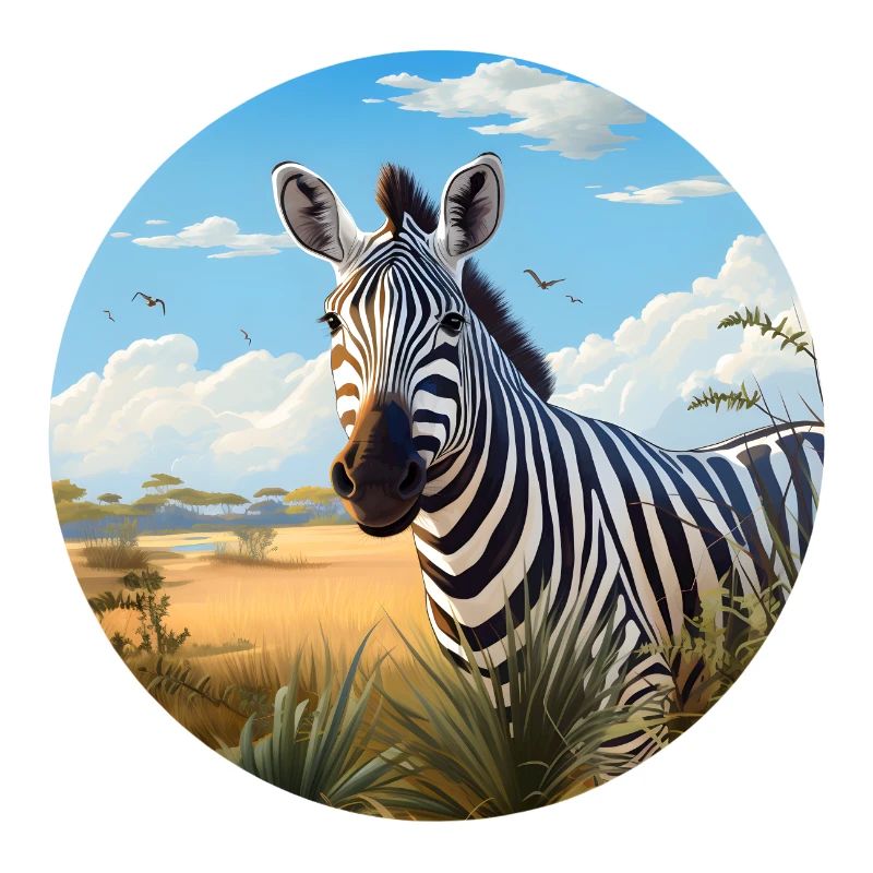 Zebra in Savanne
