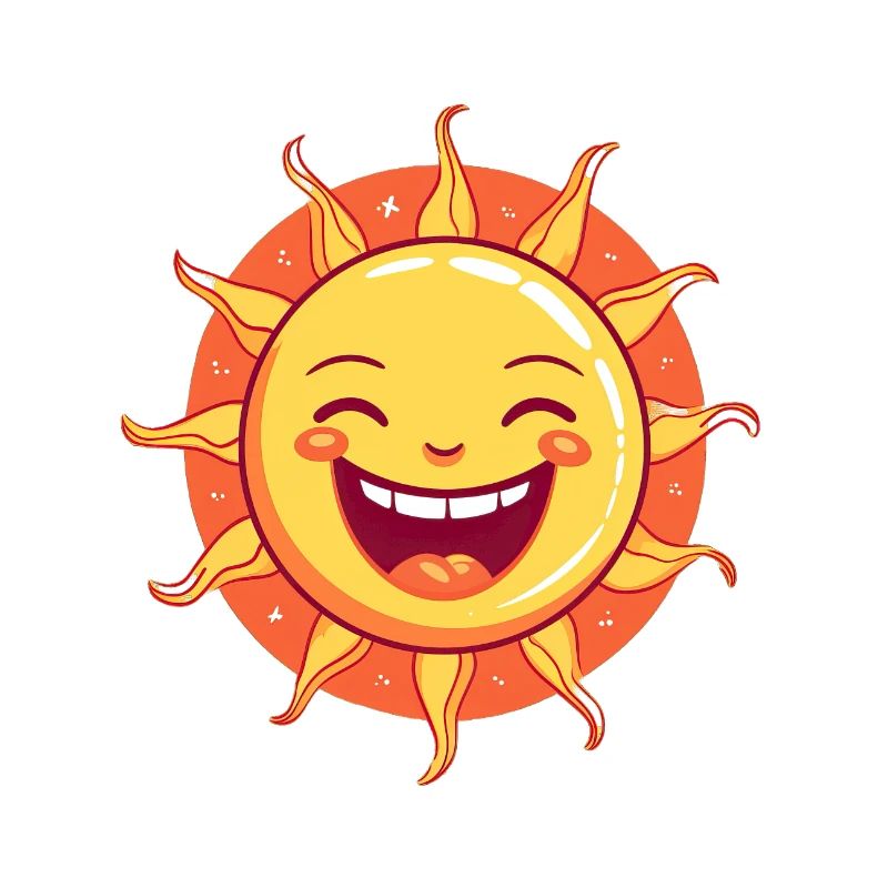 Soleil souriant: Un soleil mignon et amical