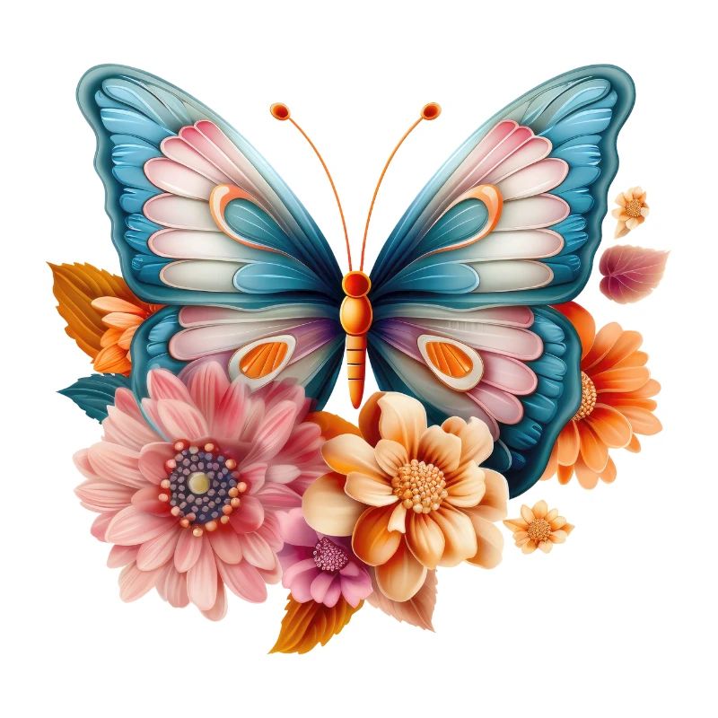 Beau papillon dessiné avec imagination