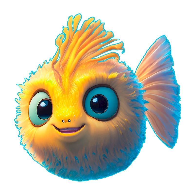 mignon bébé poisson-globe